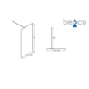 Kabina walk in Aveo 130x195 BESCO AV-130-195-C bez panelu bocznego