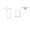 Kabina walk in Aveo Due 140x195 BESCO AVD-140-195C bez panelu bocznego