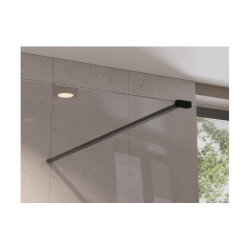 Kabina walk in Aveo Due Black 120x195 BESCO ADB-120-195C bez panelu bocznego