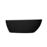 Wanna wolnostojąca owalna Goya Black&White 160x70 zew. czarny mat/wew. biały poł. BESCO WMMC-160GKB klik-klak czarny mat