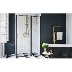 Drzwi prysznicowe Exo-C Black 100x190 BESCO ECB-100-190C bez panelu bocznego