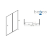 Drzwi prysznicowe Duo Slide 130x195 BESCO DDS-130 bez panelu bocznego