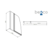 Parawan nawannowy Avis 120x145 BESCO PAV-2S
