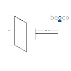 Parawan nawannowy Enzo 70x140 BESCO PEB-1S