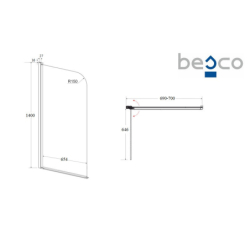 Parawan nawannowy Prime Black 1 70x140 BESCO PNPB-1S