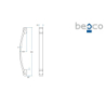 Uchwyt wannowy Flex czarny + chrom BESCO FLEX-B