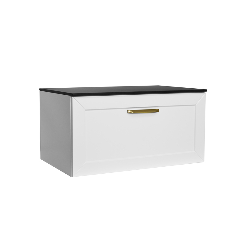 Szafka umywalkowa podwieszana Dexa 60x50x40 zielony, uchwyt czarny BESCO SUD-654-ZC