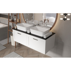 Szafka umywalkowa podwieszana Dexa 60x50x40 zielony, uchwyt czarny BESCO SUD-654-ZC