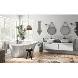 Szafka umywalkowa podwieszana Dexa 60x50x40 zielony, uchwyt czarny BESCO SUD-654-ZC