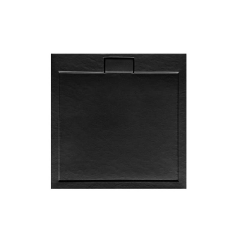 Brodzik prysznicowy kwadratowy Axim UltraSlim Stone Effect New 80x80 czarny mat BESCO BAX-80-KWCN
