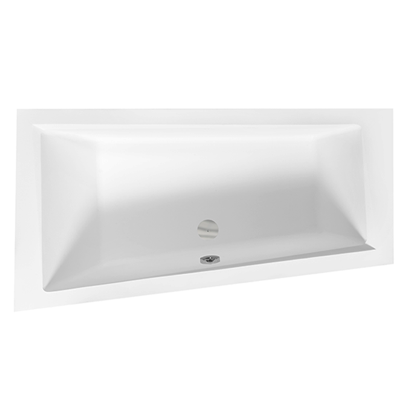 Wanna asymetryczna narożna Intima 150x85 biała poł.-lewa BESCO WAIT-150-NL bez obudowy