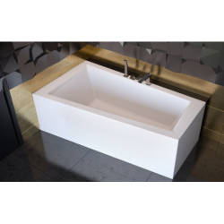 Wanna asymetryczna narożna Intima 150x85 biała poł.-lewa BESCO WAIT-150-NL bez obudowy