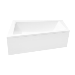 Wanna asymetryczna narożna Intima 150x85 biała poł.-lewa BESCO WAIT-150-NL bez obudowy