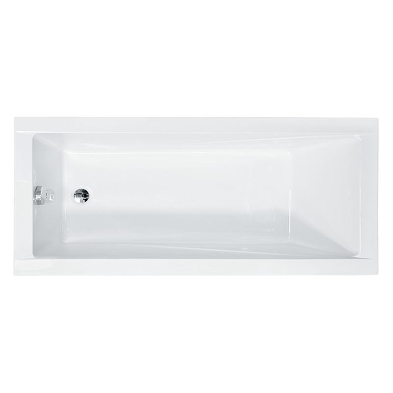 Wanna prostokątna Modern Slim 140x70 biała poł. BESCO WAM-140-SL