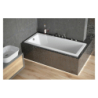 Wanna prostokątna Modern Slim 140x70 biała poł. BESCO WAM-140-SL