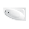 Wanna asymetryczna narożna Cornea 140x80 biała poł.-prawa BESCO WAC-140-NP bez obudowy