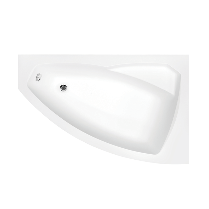 Wanna asymetryczna narożna Rima 150x95 biała poł.-prawa BESCO WAR-150-NP bez obudowy