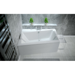 Wanna asymetryczna narożna Infinity 150x90 biała poł.-lewa BESCO WAI-150-NL bez obudowy