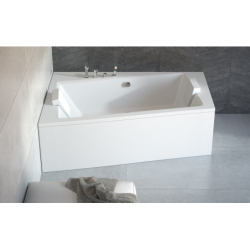 Wanna asymetryczna narożna Infinity 150x90 biała poł.-lewa BESCO WAI-150-NL bez obudowy
