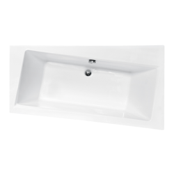 Wanna asymetryczna narożna Infinity 150x90 biała poł.-prawa BESCO WAI-150-NP bez obudowy