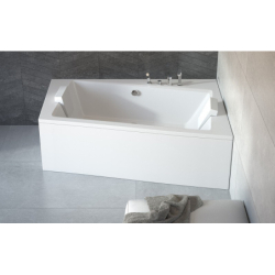 Wanna asymetryczna narożna Infinity 150x90 biała poł.-prawa BESCO WAI-150-NP bez obudowy