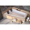 Wanna asymetryczna narożna Intima Duo Slim 180x125 biała poł.-lewa BESCO WAID-180-SL