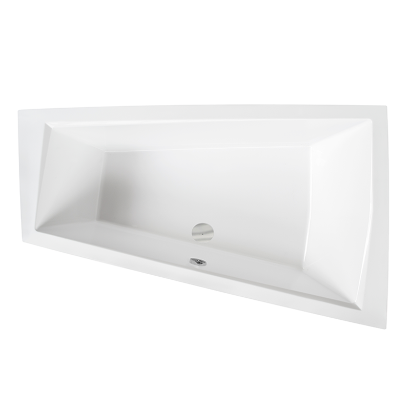 Wanna asymetryczna narożna Intima Duo Slim 170x125 biała poł.-prawa BESCO WAID-170-SP