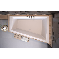 Wanna asymetryczna narożna Intima Duo Slim 170x125 biała poł.-prawa BESCO WAID-170-SP