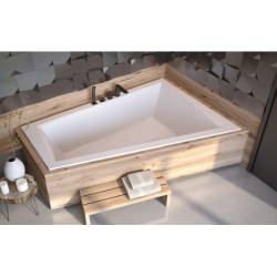 Wanna asymetryczna narożna Intima Duo Slim 170x125 biała poł.-prawa BESCO WAID-170-SP