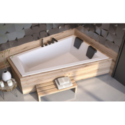 Wanna asymetryczna narożna Intima Duo Slim 170x125 biała poł.-prawa BESCO WAID-170-SP
