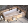 Wanna asymetryczna narożna Intima Duo Slim 170x125 biała poł.-prawa BESCO WAID-170-SP