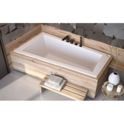 Wanna asymetryczna narożna Intima Slim 150x85 biała poł.-lewa BESCO WAIT-150-SL