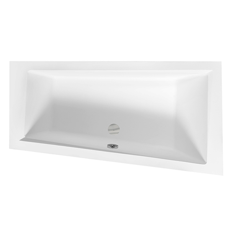 Wanna asymetryczna narożna Intima Slim 160x90 biała poł.-prawa BESCO WAIT-160-SP