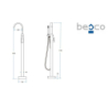 Bateria wannowa wolnostojąca Modern II chrom BESCO BW-MII-CH