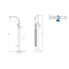 Bateria wannowa wolnostojąca Decco III czarny mat BESCO BW-DIII-CZ