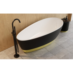 Bateria wannowa wolnostojąca Veo II czarny mat BESCO BW-VII-CZ