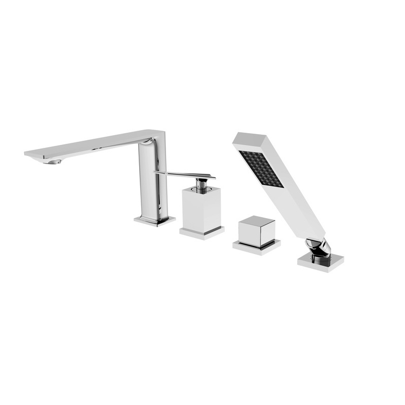 Bateria wannowa 4-otworowa Aspira chrom BESCO BW-A4-CH