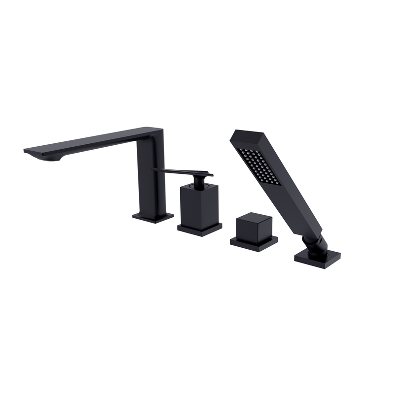 Bateria wannowa 4-otworowa Aspira czarny mat BESCO BW-A4-CZ