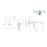Bateria wannowa 4-otworowa Aspira złota BESCO BW-A4-ZL