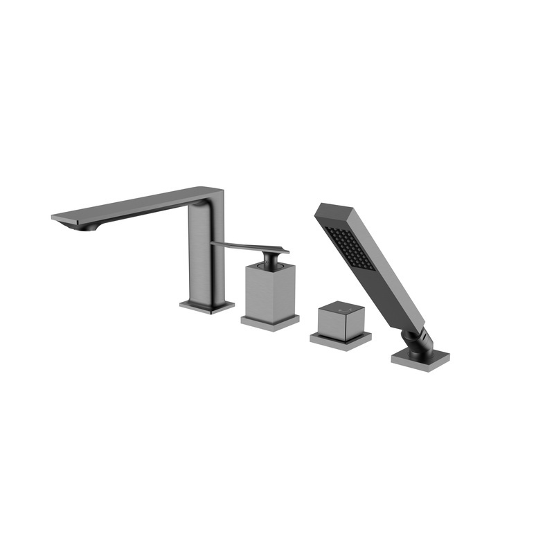 Bateria wannowa 4-otworowa Aspira grafitowa BESCO BW-A4-GR