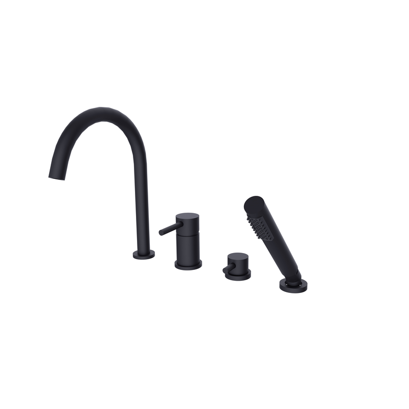 Bateria wannowa 4-otworowa Illusion czarny mat BESCO BW-I4-CZ