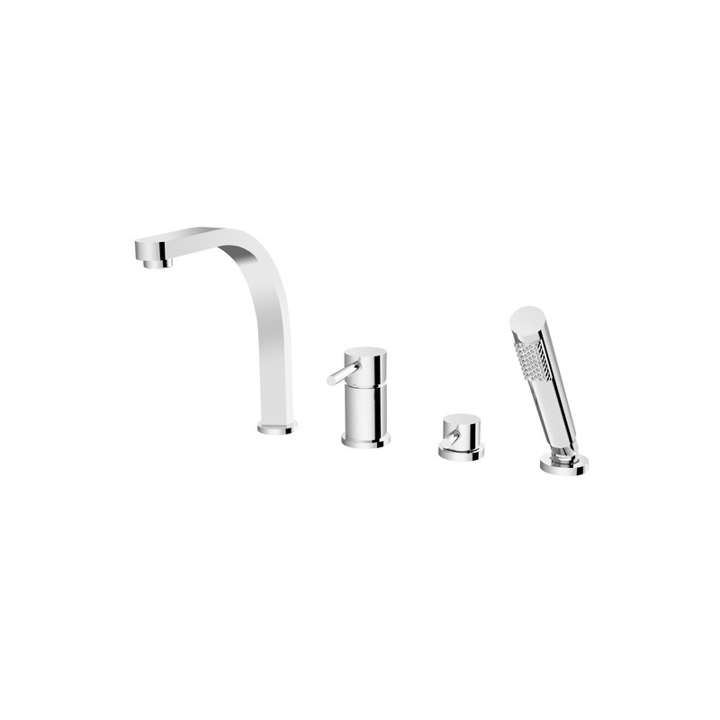 Bateria wannowa 4-otworowa Decco chrom BESCO BW-D4-CH