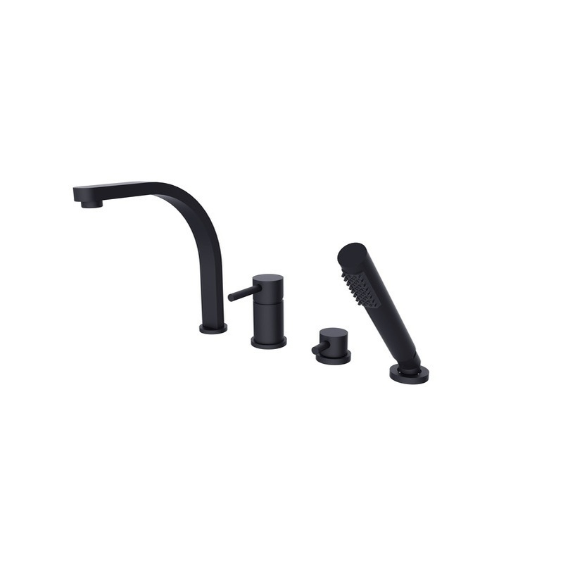 Bateria wannowa 4-otworowa Decco czarny mat BESCO BW-D4-CZ