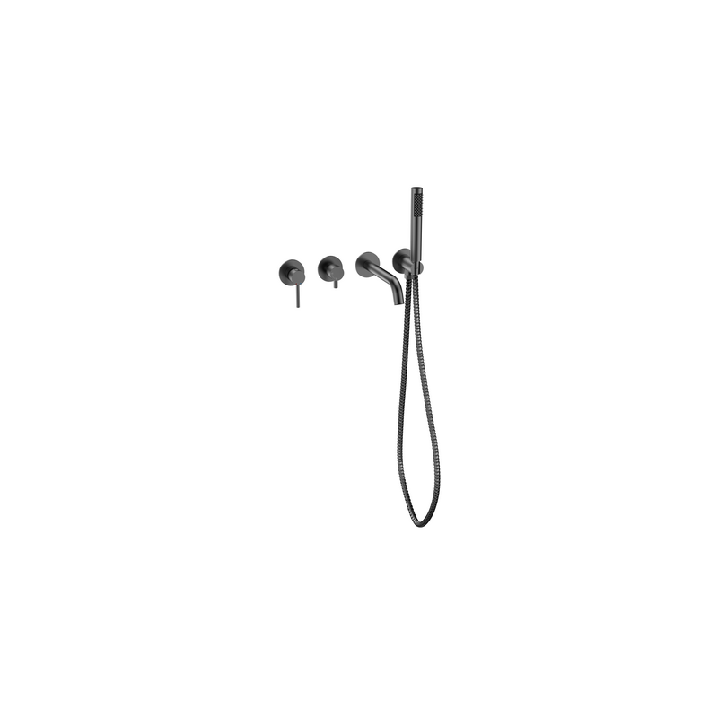 Bateria wannowa podtynkowa 4-punktowa Veo grafitowa BESCO BW-V4P-GR