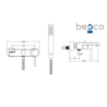Bateria wannowa ścienna Decco złota BESCO BW-DS-ZL