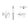 Bateria wannowa ścienna Modern / Varium chrom BESCO BW-MVS-CH