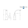 Bateria umywalkowa niska Decco II chrom BESCO BU-DII-CH