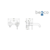Bateria umywalkowa podtynkowa Veo chrom BESCO BU-VS-CH