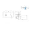 Bateria umywalkowa podtynkowa Decco chrom BESCO BU-DS-CH