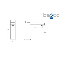 Bateria umywalkowa niska Modern / Varium II chrom BESCO BU-MVII-CH